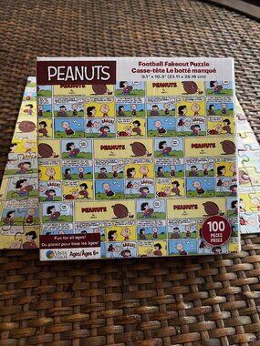 Peanuts Football Fakeout Charlie Brown Lucy 100 Piece Jigsaw Puzzle Vista